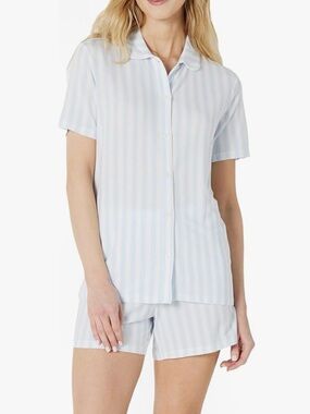 Amazon Essentials x Sofia Grainge Blue & White Striped Short-Sleeve Pajama Set